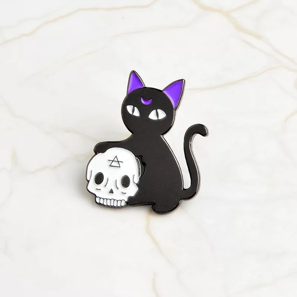 New bad witch black cat pin brooch - Picture 5 of 7